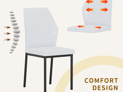 Ergonomic Simple Chair With Metal Leg