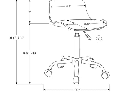 Office Chair, Adjustable Height, Swivel, Ergonomic, Modern