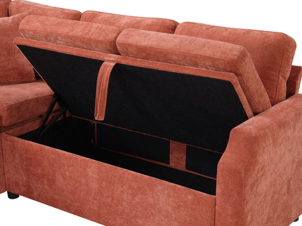 Modern L Shaped Sectional Sofa Bed With Hidden Storage Upholstery