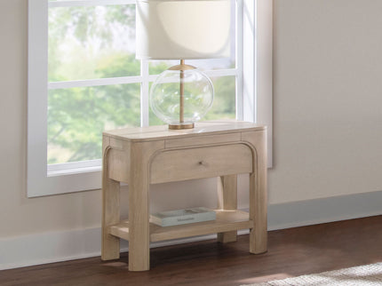 Flores - 1 Drawer Nightstand With Dual USB Ports - Mango Color