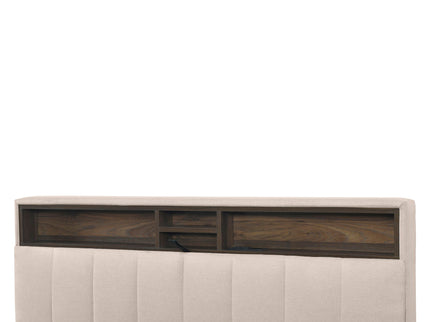 Upholstered Platform Bed With Storage Headboard, Trundle & 2 Drawers And A Set Of Sockets & USB Ports
