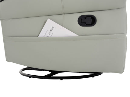 Manual Recliner Chair With 270 Degree Swivel, Massage & Heating, Dual Reclining Positions