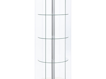 Tenley - 4 Shelf Curio Cabinet With Hexagonal Design