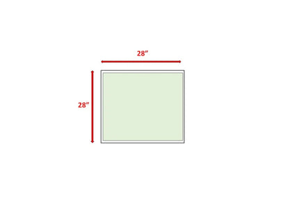 Square Coffee Table With Rustproof Frame And Clear Top - Brown Mix