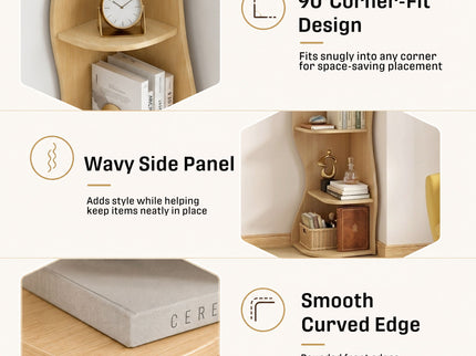 5 Tier S - Shaped Corner Shelf For Living Room