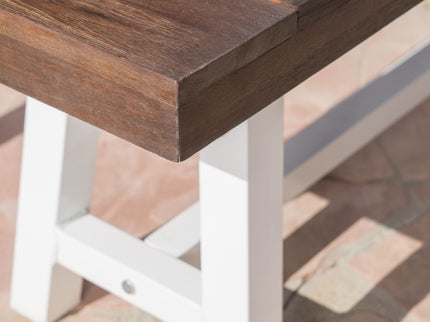 Tranquilizer - Outdoor Acacia Wood Bench With Slat Panel Design