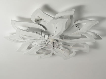 Ceiling Fan With Remote Control And Lights, 6 Speeds, 3 Color Temperatures, Low Profile Flush Mount