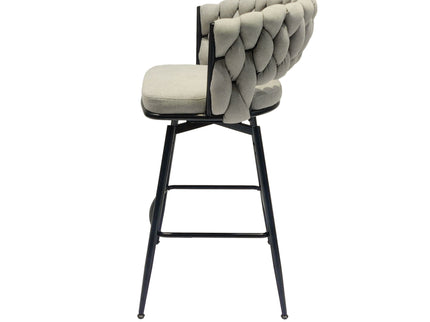 Bar Stool 360 Swivel With Back Footrest