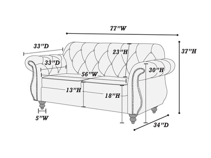 Loveseat With Pillows Living Room Furnitur