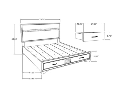 Ryder - 5 Piece Bedroom Set With Drawer Footboard
