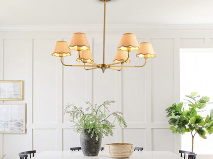6 Lamp Chandelier - Golden