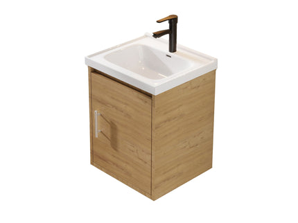 Floating Bathroom Vanity Combo, Wall Mounted Cabinet With Sink & Soft Close Doors For Small Bathrooms