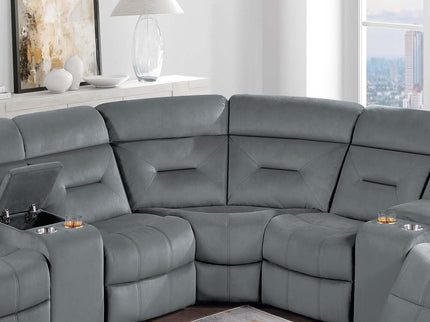 Power Reclining Sectional Set With Console Cup Holders