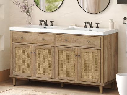 Bathroom Vanity With Double Sink, Large Storage Space