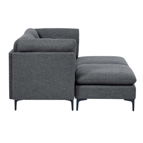 Upholstered Modular Sectional & Tall Legs
