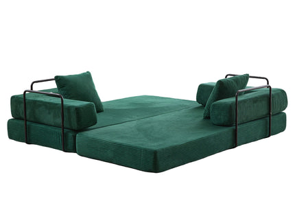 Floor Couch, Convertible Floor Sofa Bed With Pillow Back Support Armrest