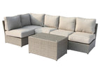 Dark Gray / 2 Pc. L-Shaped Sectional, Table