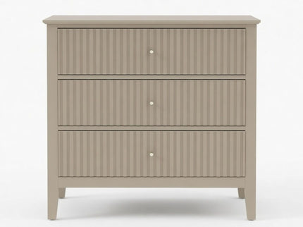 Fluted 3 Drawer Nightstand With Soft Close Slides