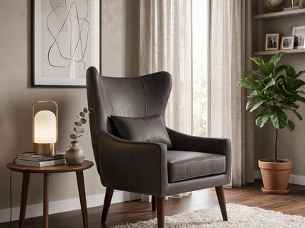 Leisure Chair With Curved Backrest