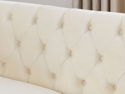 Chesterfield Sofa With Rolled Arms And Nailhead Trim