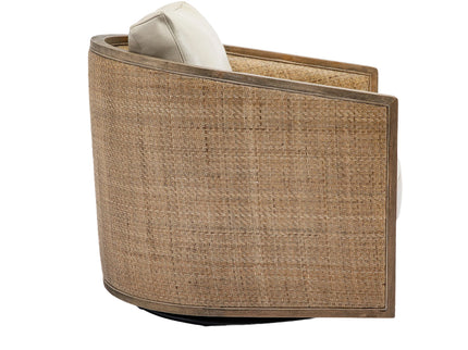 Barrel, Comfy Round Accent Sofa Chair With 360 Degree Swivel, Leisure Arm