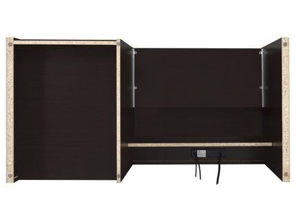 Maxim - 2 Drawer Computer Desk With Lift Top Storage And Power Outlet - Cappuccino