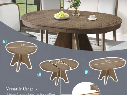Extendable Dining Table With Sturdy Crossed Legs