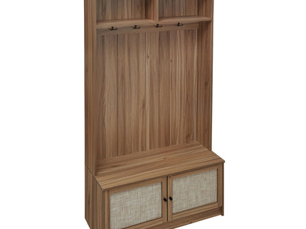 Modern Storage Closet For Bedroom, Entryway, Or Living Room - Walnut