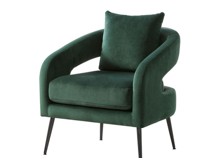 Open Back Accent Chair, Round Sofa Lounge Armchair