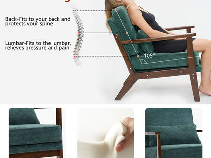 Living Room Chair With Lumbar Pillow