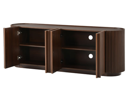 TV Stand With Fluted Tambour Style Door