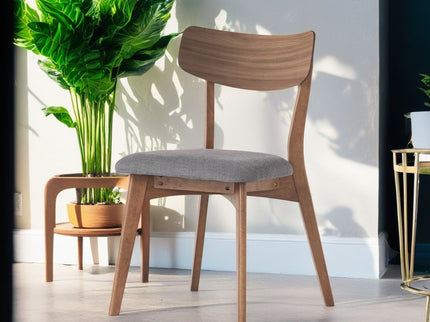 Mid Century Upholstered Dining Chairs (Set of 2)