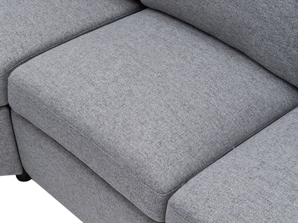 Power Recliner Sectional Sofa Home Theater Reclining Sofa With Two USB Ports, Two Storage Drawers For Living Room