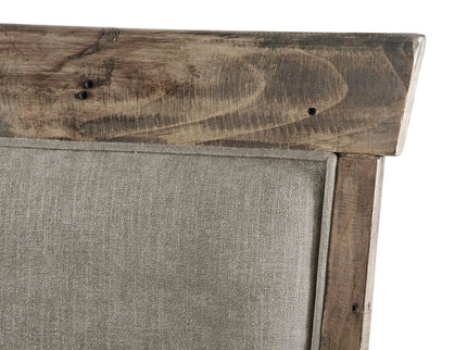 Dining Side Chair Set With Cushioned Back And Seat (Set of 2) - Weathered Gray / Natural
