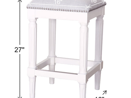 Square Stool With Upholstered Seat