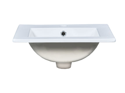 Bathroom Vanity With Sink, Storage Cabinet With Door, Drop In Sink, Compact Freestanding Design