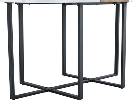 2 Tone Dining Table For Modern Minimalist And Industrial Styles