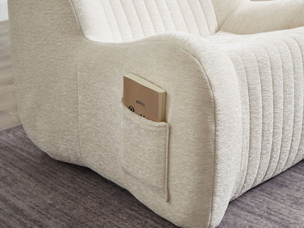Bean Bag Chair For Adults, Lazy Floor Sofa Couch Memory Foam Bean Bag Sofas Chenille Fabric Reading Chair Comfortable Corner Lounge Sofa For Living Room - White