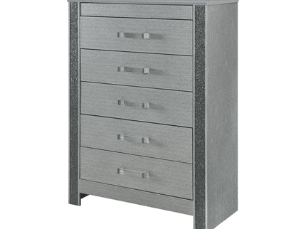 Lorenzo - Chest With Hidden Jewelry Compartment And Bar Handle - Silver