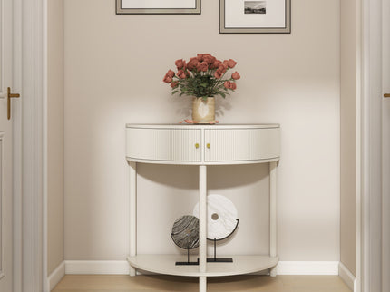 Demi Lune - Console Table With 2 Storage Drawers