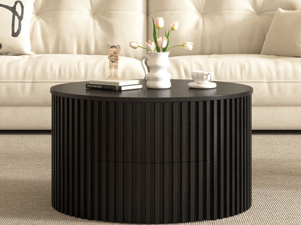 Round Lift Top Coffee Table With Hidden Storage For Living Room