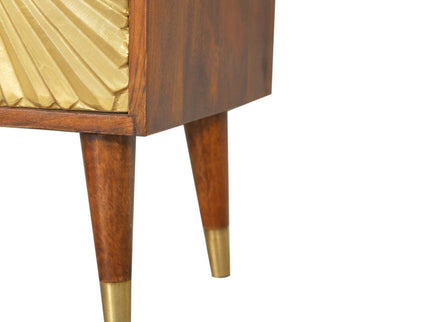 Manila - Nightstand - Brown / Gold