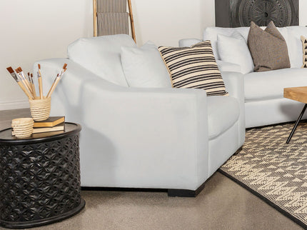 Chelan - Upholstered Sloped Arm Accent Chair - White