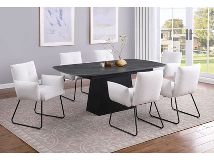 Idlewild - Extension Leaf Dining Table With Tapering Pedestal Base - Black