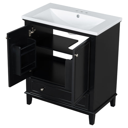 Modern Bathroom Vanity With Sink Combo, Multi Functional Cabinet With Doors And Drawer