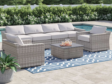 Stylish Sofa Seating Group With Cushions Perfect For Outdoor Gatherings