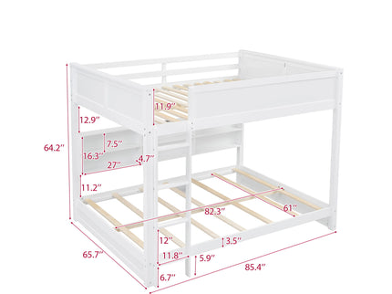Bunk Bed With Storage Cabinets And USB Ports