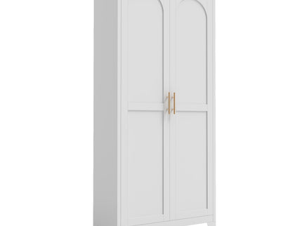 Shapely Doors Cabinet, Metal Storage Cabinet With Doors And Adjustable Shelves