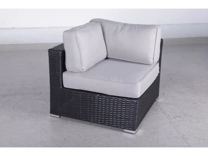 Luxurious Wicker Patio Sectional With Weather Resistant Sunbrella Cushions