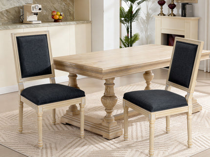 Dining Chairs With Upholstered Square Back (Set of 2)